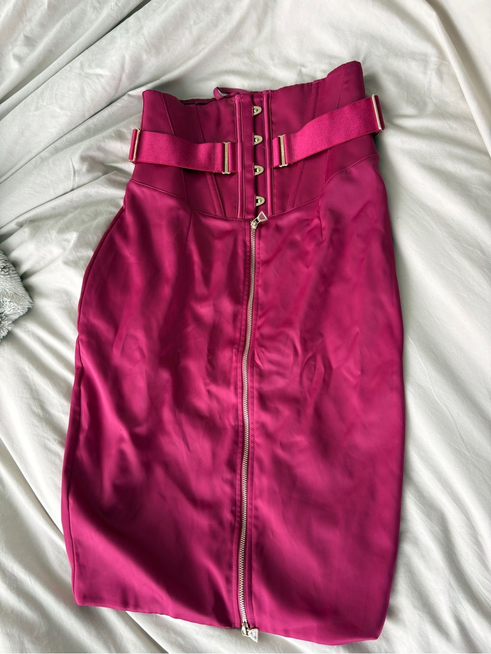 Honey Birdette Women's High-Waist  Pencil Skirt with Front Zip NWT